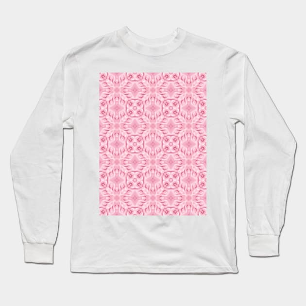 Pink stylized pattern in modern colors of current trends Long Sleeve T-Shirt by Hujer